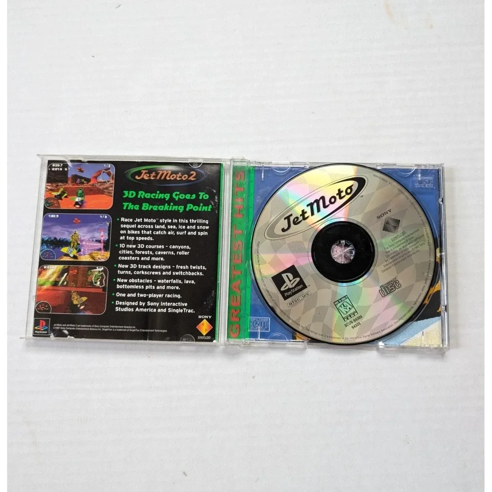 Jet Moto 1 Greatest Hits & 3 Complete Sony PlayStation 1 CIB 1999 Tested